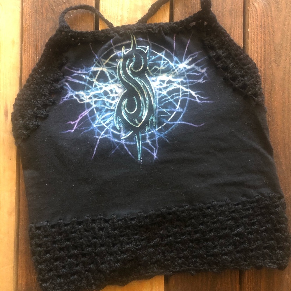 🖤 Diy Slipknot Crop Tank Top. - Picture 1 of 6